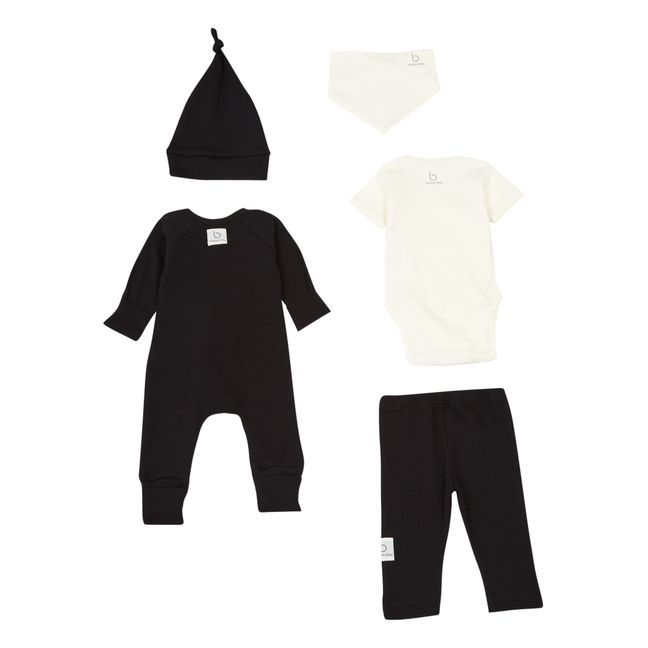 Set Bicolore Coton Bio | Noir