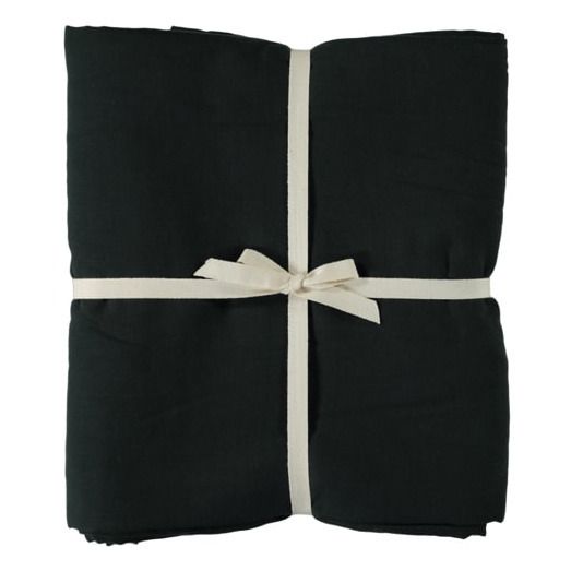 Poudre Organic - Housse de couette Blé en double gaze de coton - Noir