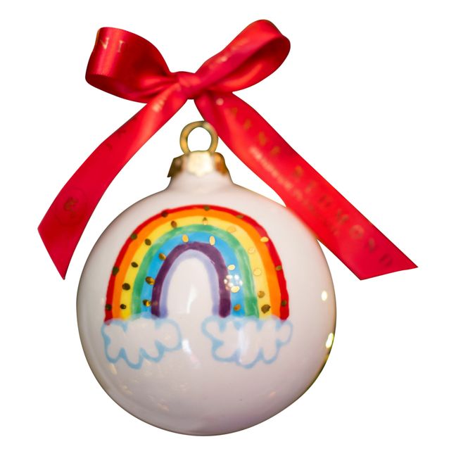 Rainbow Porcelain Christmas Bauble