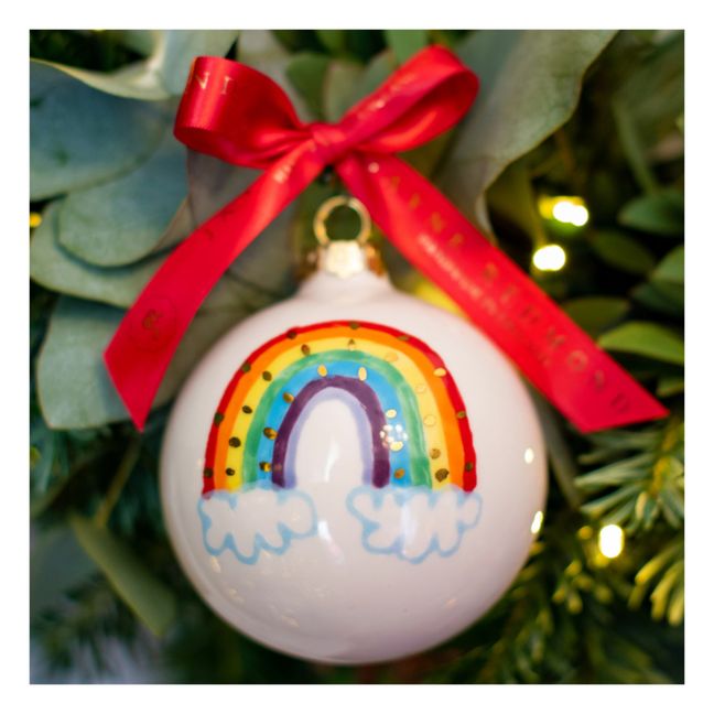 Rainbow Porcelain Christmas Bauble
