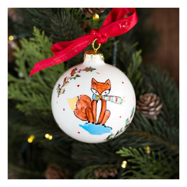 Fox Porcelain Christmas Bauble
