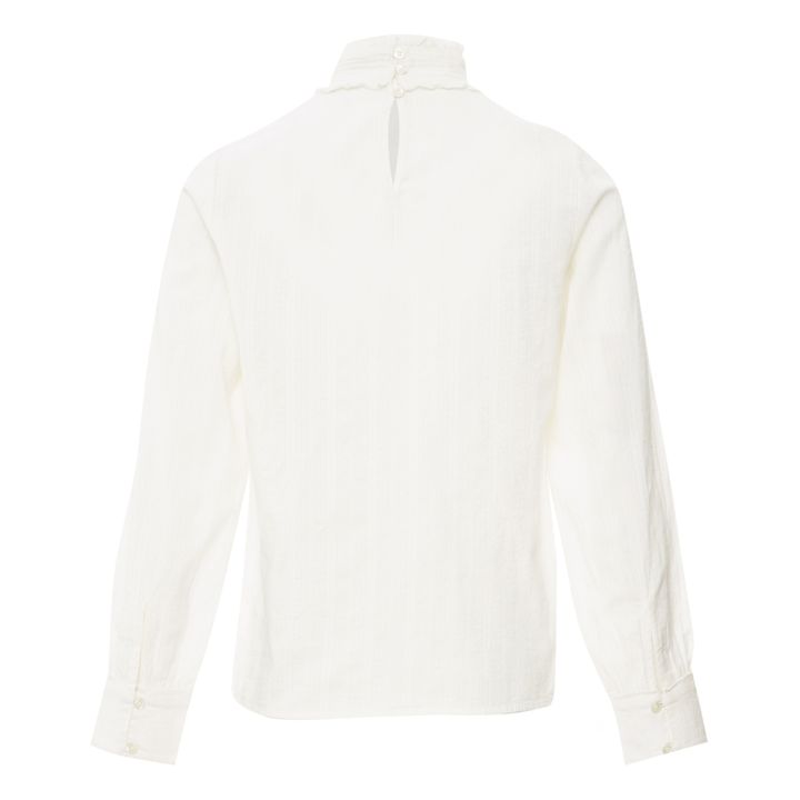 Blusa de cuello alto Pretty Blanc/Écru- Imagen del producto n°4