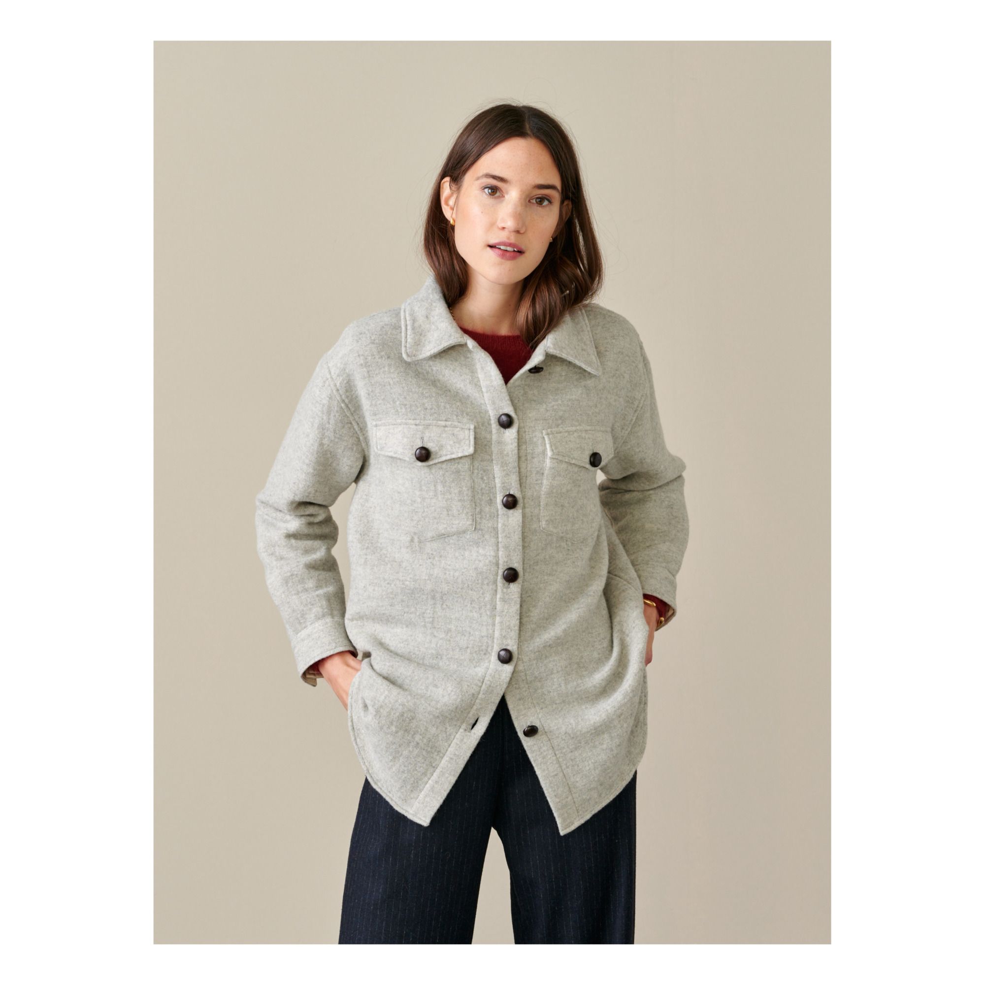 Ari Wool Overshirt - Women's Collection 