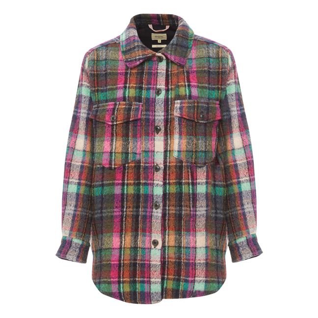 Ari Checked Wool Overshirt - Women's Collection - Multicoloured