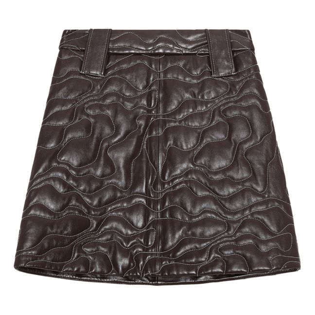 Leather Skirt Braun