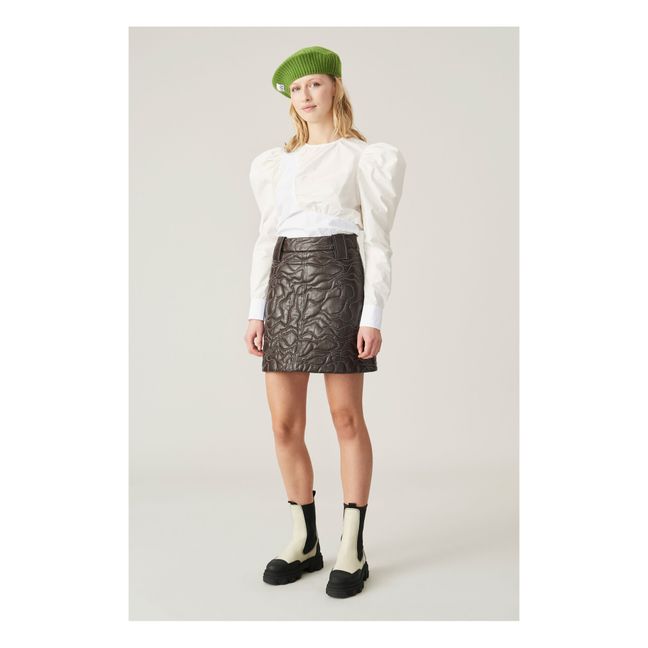 Leather Skirt Braun