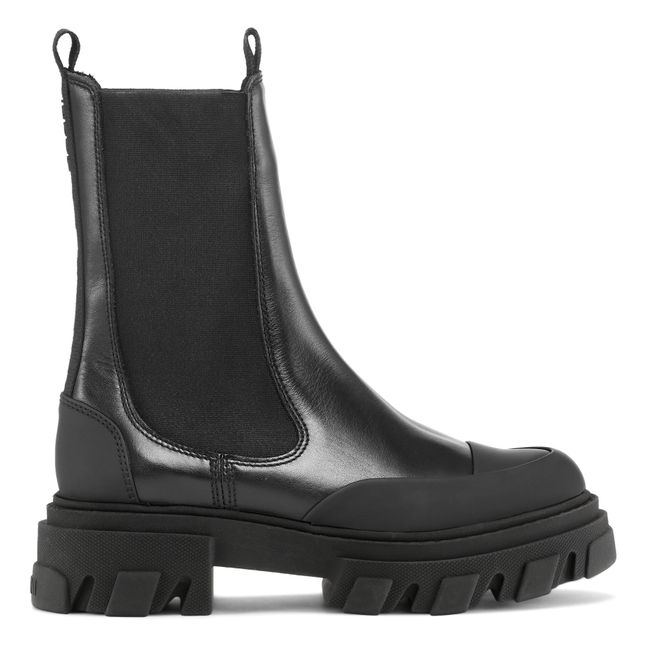 Leather Chelsea Boots Negro