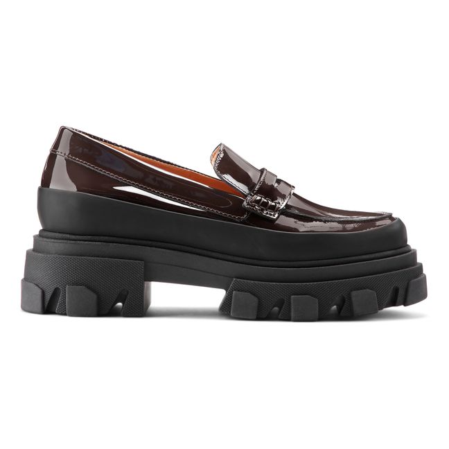 Patent Leather Loafers Marrón