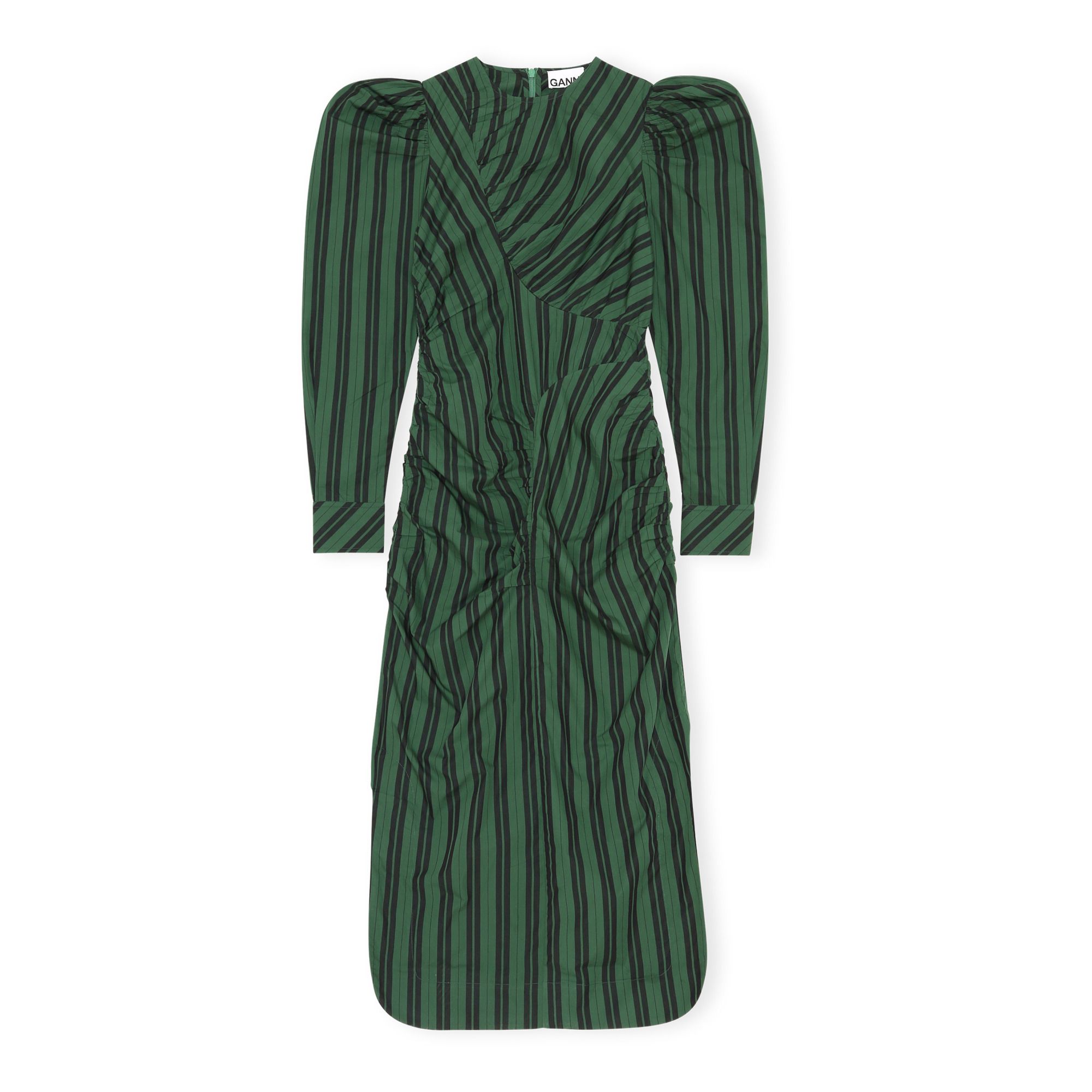 Striped Organic Cotton Dress Green ...