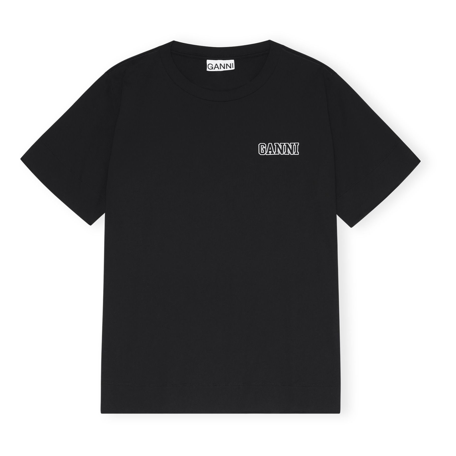 Ganni - T-shirt Software Coton Recyclé - Femme - Noir