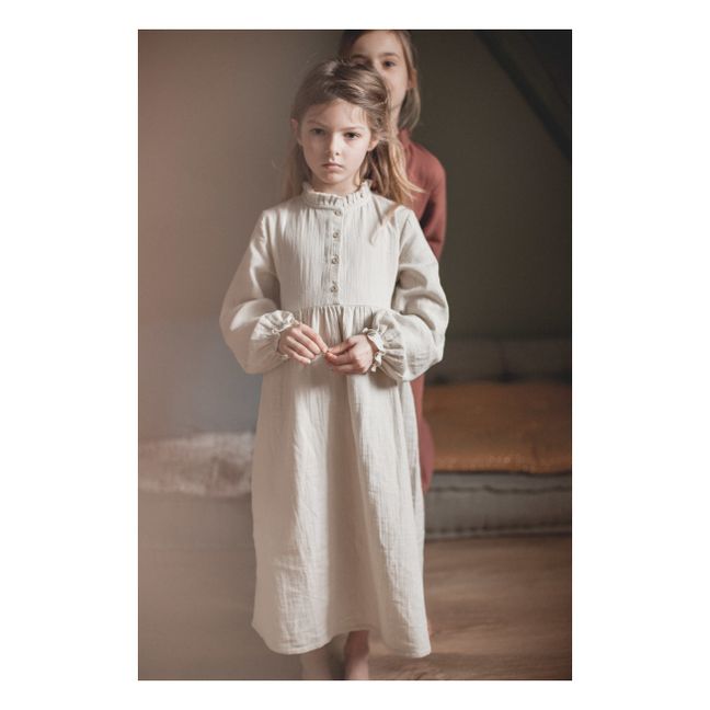 Clochette Cotton Muslin Nightgown | Ecru