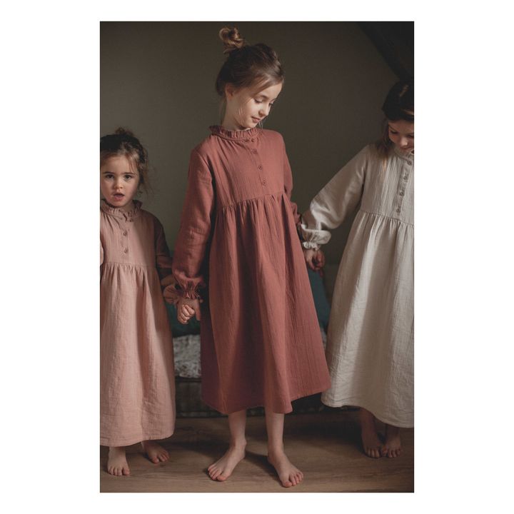 Clochette Cotton Muslin Nightgown | Pale pink- Product image n°3
