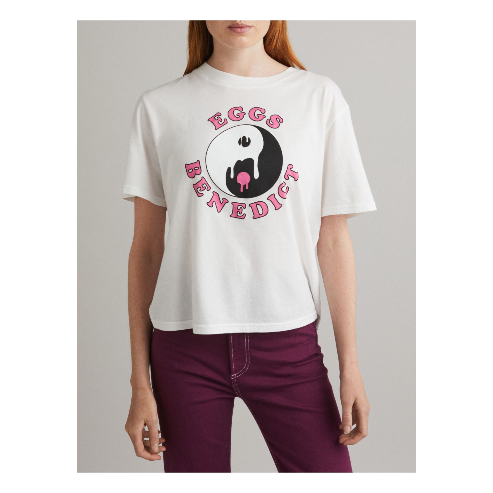 Jeanerica - T-Shirt Zoe 120 Coton Bio - Femme - Blanc cassé