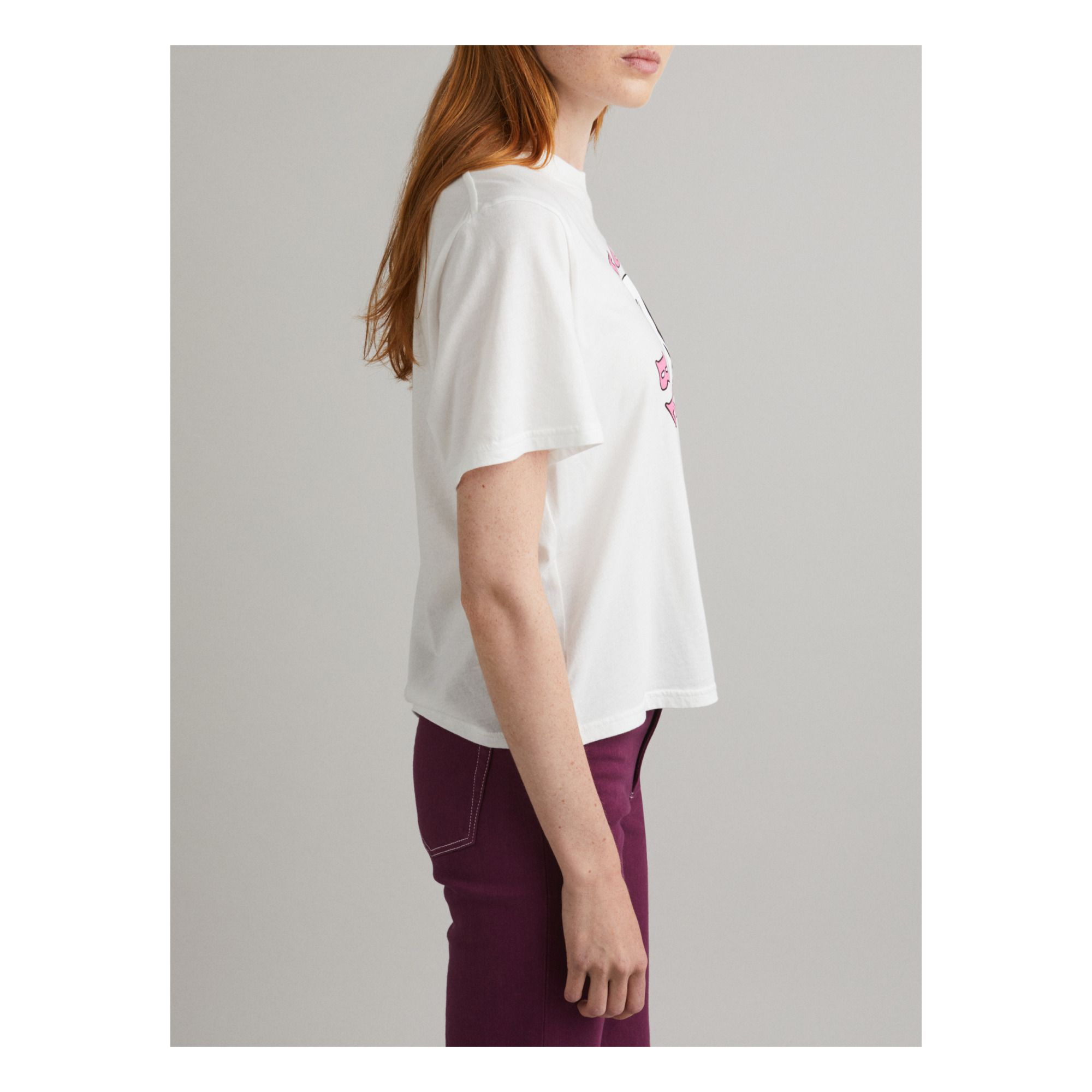 Zoe 120 Organic Cotton T-shirt Off white- Product image n°1