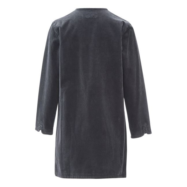 Romanie Corduroy Dress Charcoal grey