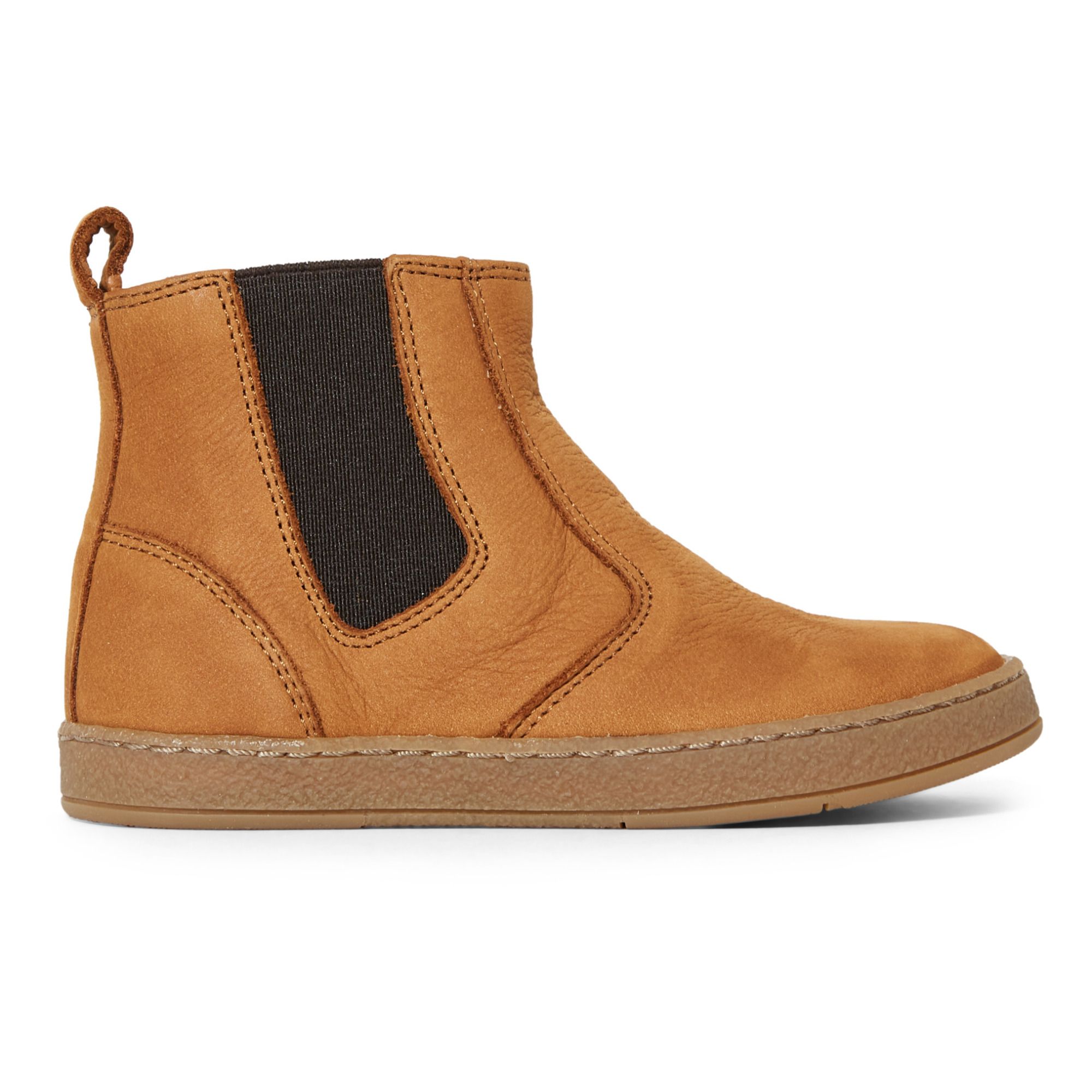 Pom d'Api - Chelsea Boots Mousse Jod Zip - Fille - Camel