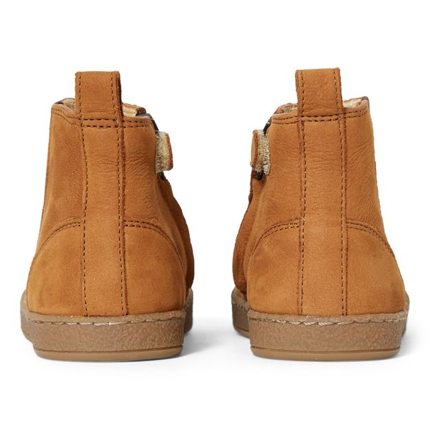 Chelsea Boots, modello: Mousse Jod, con zip Camel