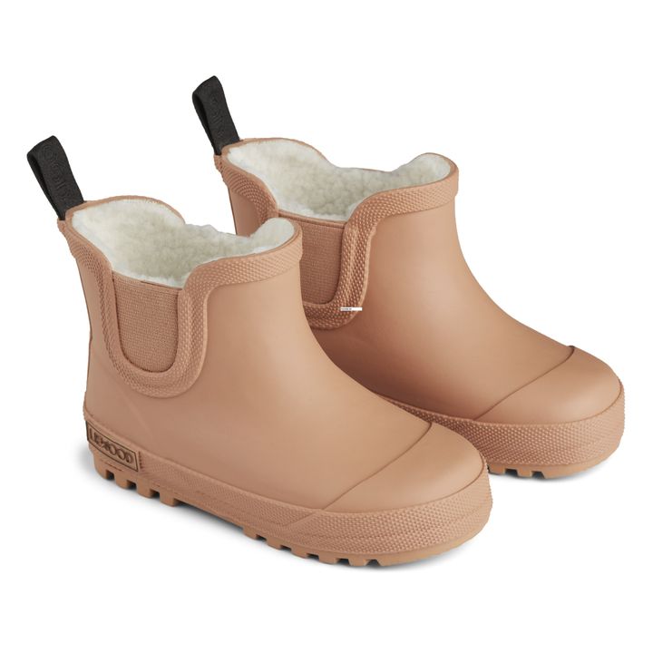 Ziggy Natural Rubber Fur-Lined Boots | Pink- Product image n°0