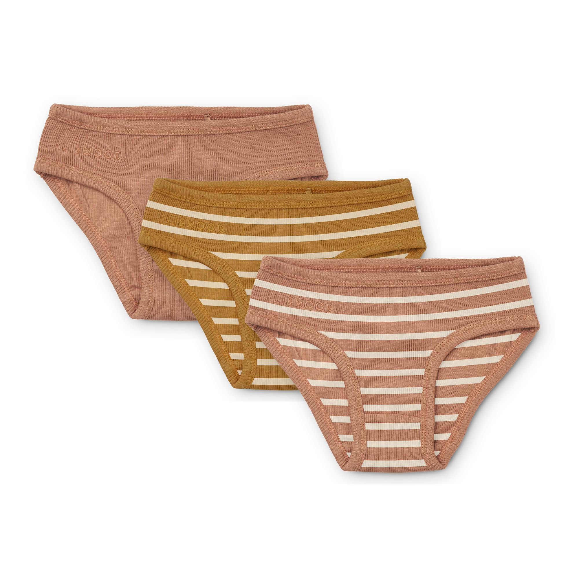 Liewood - Lot 3 Culottes Rayées Nanette Coton Bio - Fille - Rose
