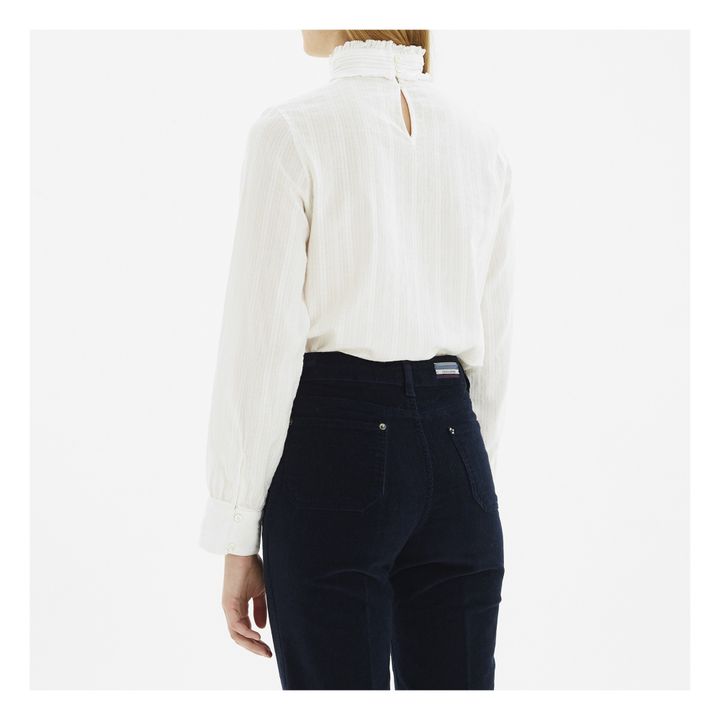 Blusa de cuello alto Pretty Blanc/Écru- Imagen del producto n°3