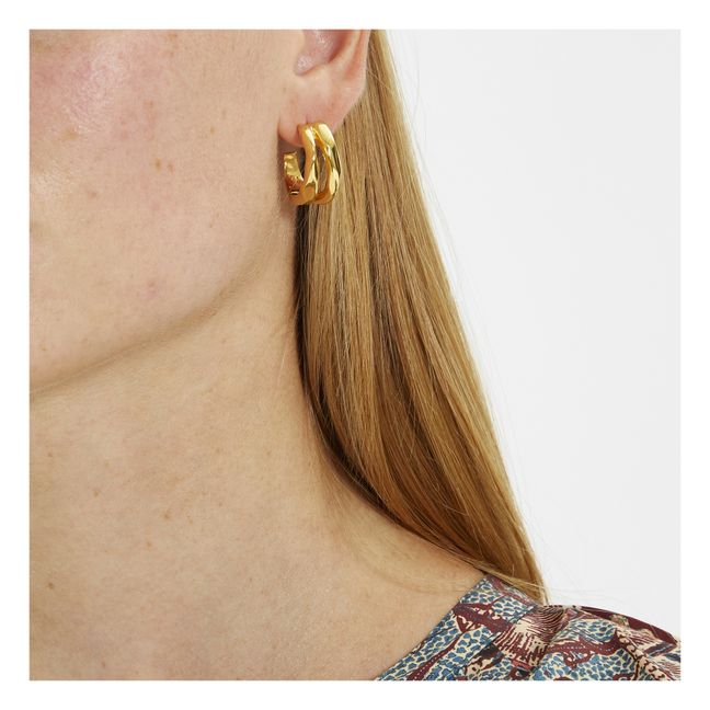 Mini Luna Hoop Earrings | Gold