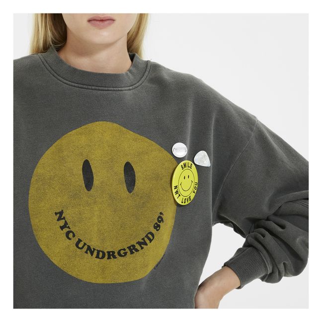 Sweat Roller Smiley Gris anthracite
