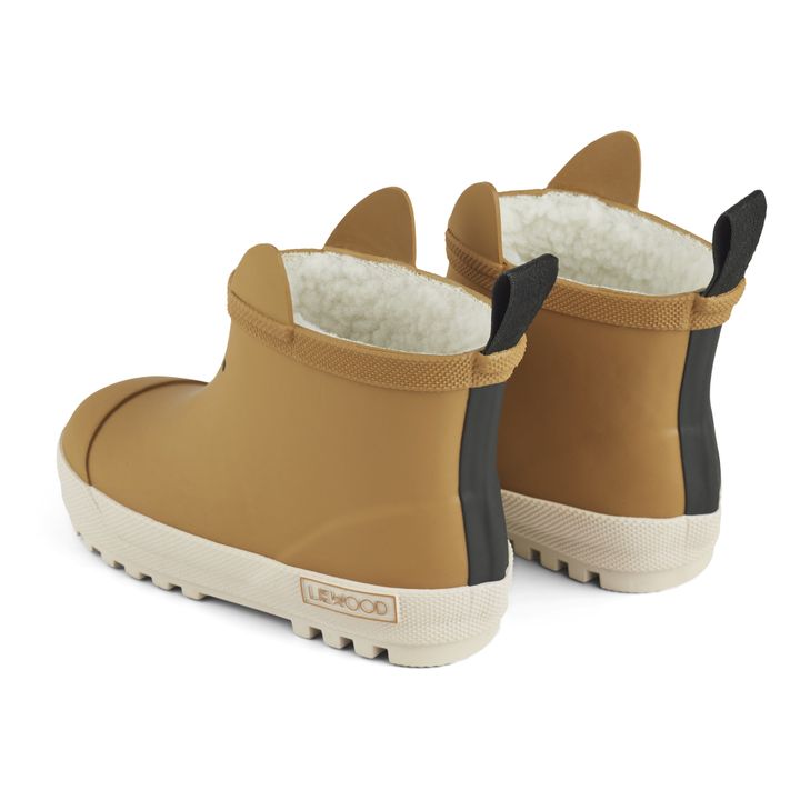 Jesse Natural Rubber Fur-Lined Boots | Caramel- Product image n°2