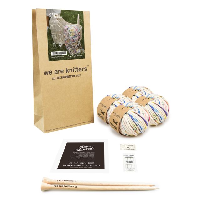 Blanket Knitting Kit - Smallable x We Are Knitters Ecru