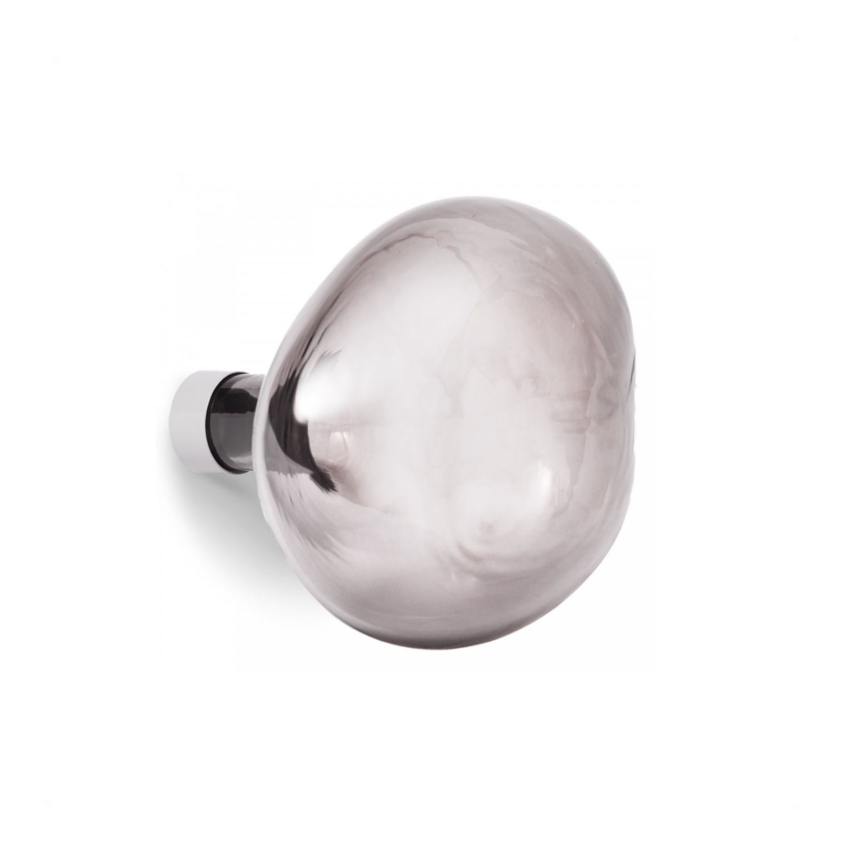 Petite friture - Patère en verre Bubble grande - Gris