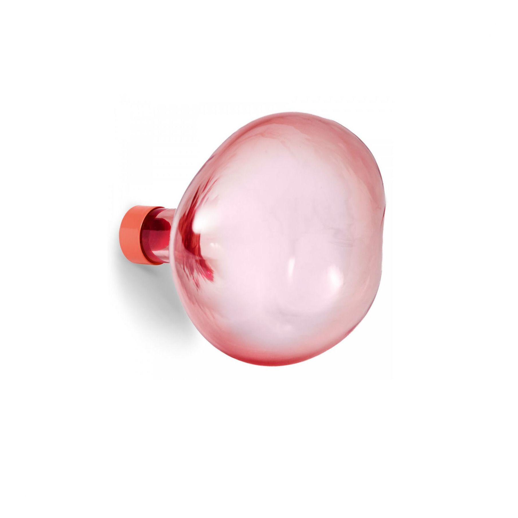 Petite friture - Patère en verre Bubble grande - Corail