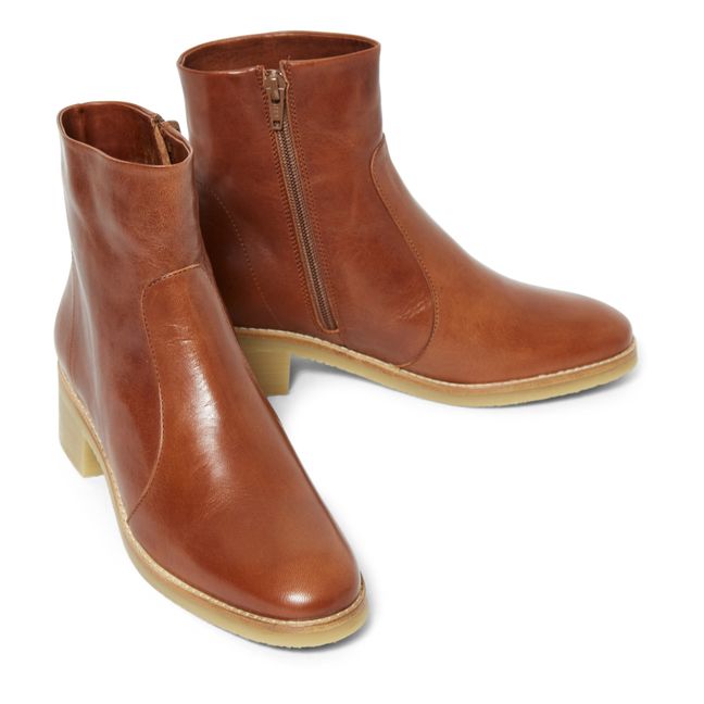 Gabrielle Leather Boots Caramel