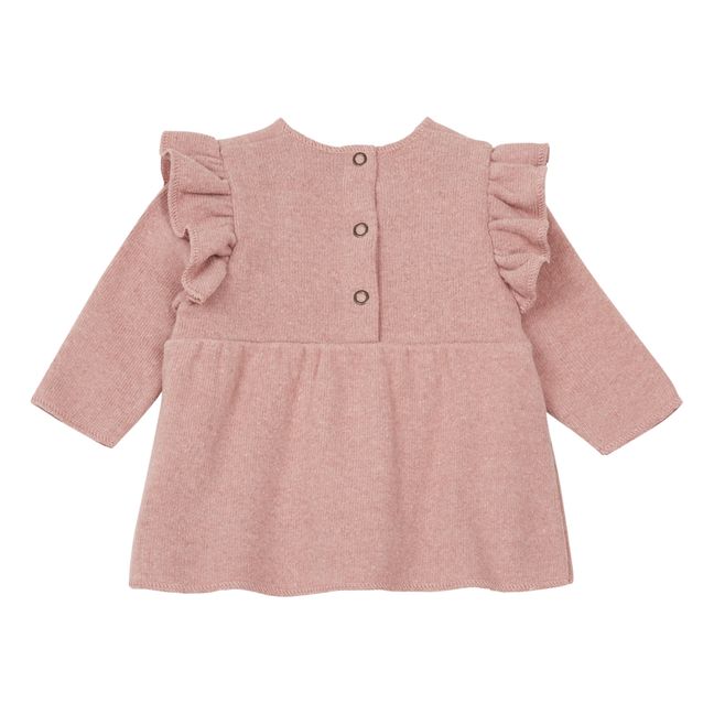Recycled Knit Frill Jumper Pink