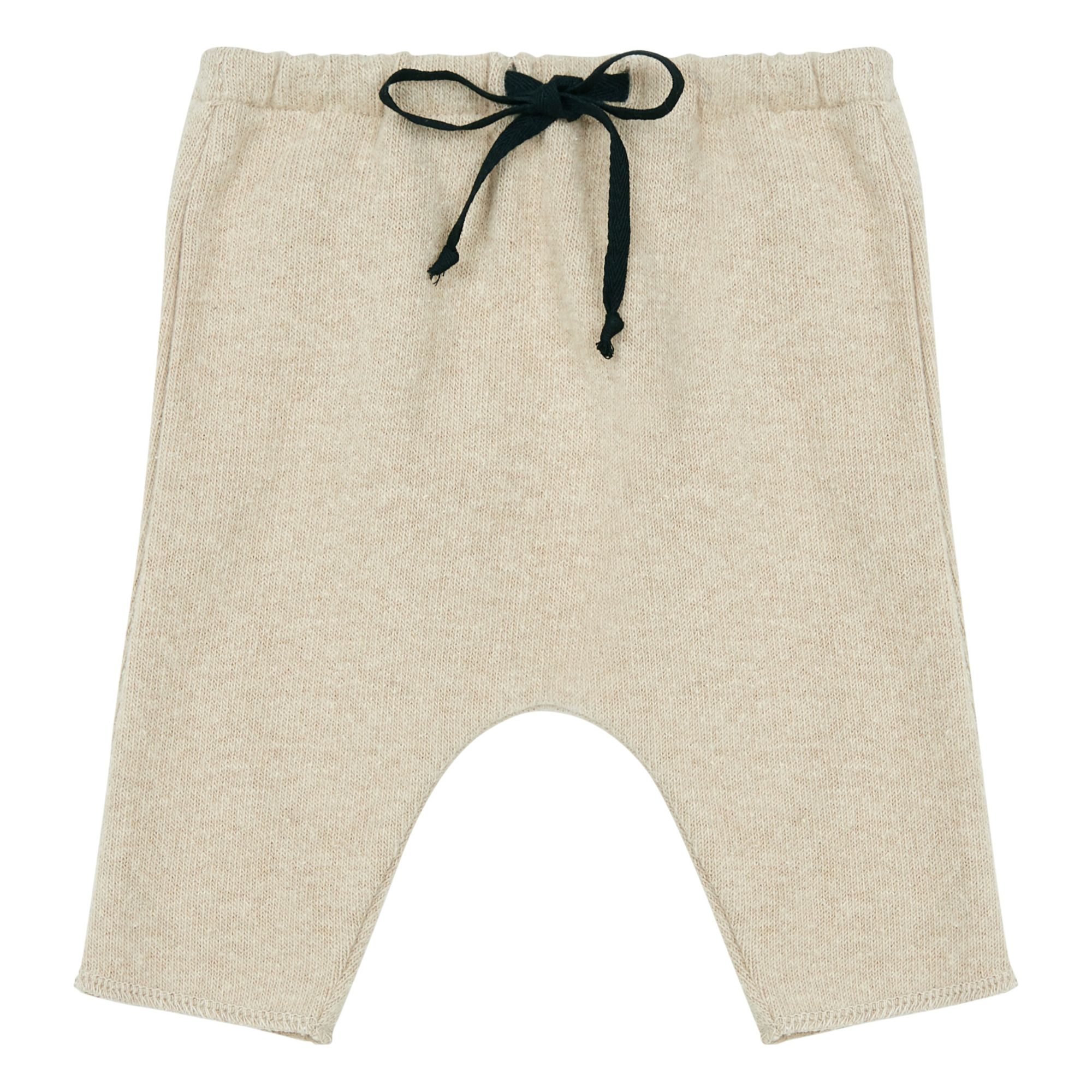 Pantaloni in stile sarouel in maglia riciclata Ecru Babe \u0026 Tess Moda Bebè