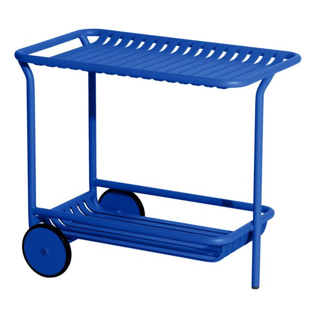 Carrello-tavolino, modello: Week-end, con ruote Blu