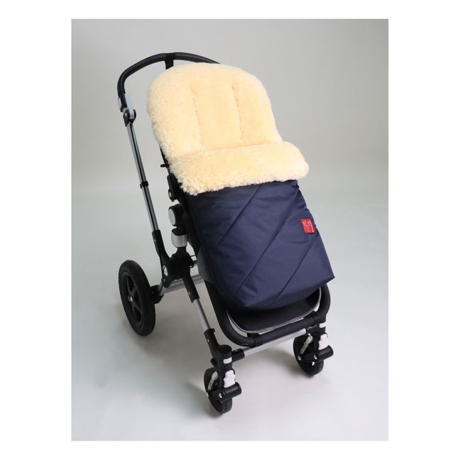 Saco universal para carrito de piel de cordero Hugo | Azul Marino