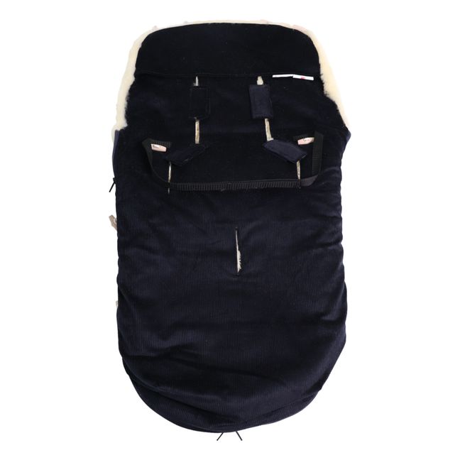 Saco universal para carrito de piel de cordero Filius | Azul Marino