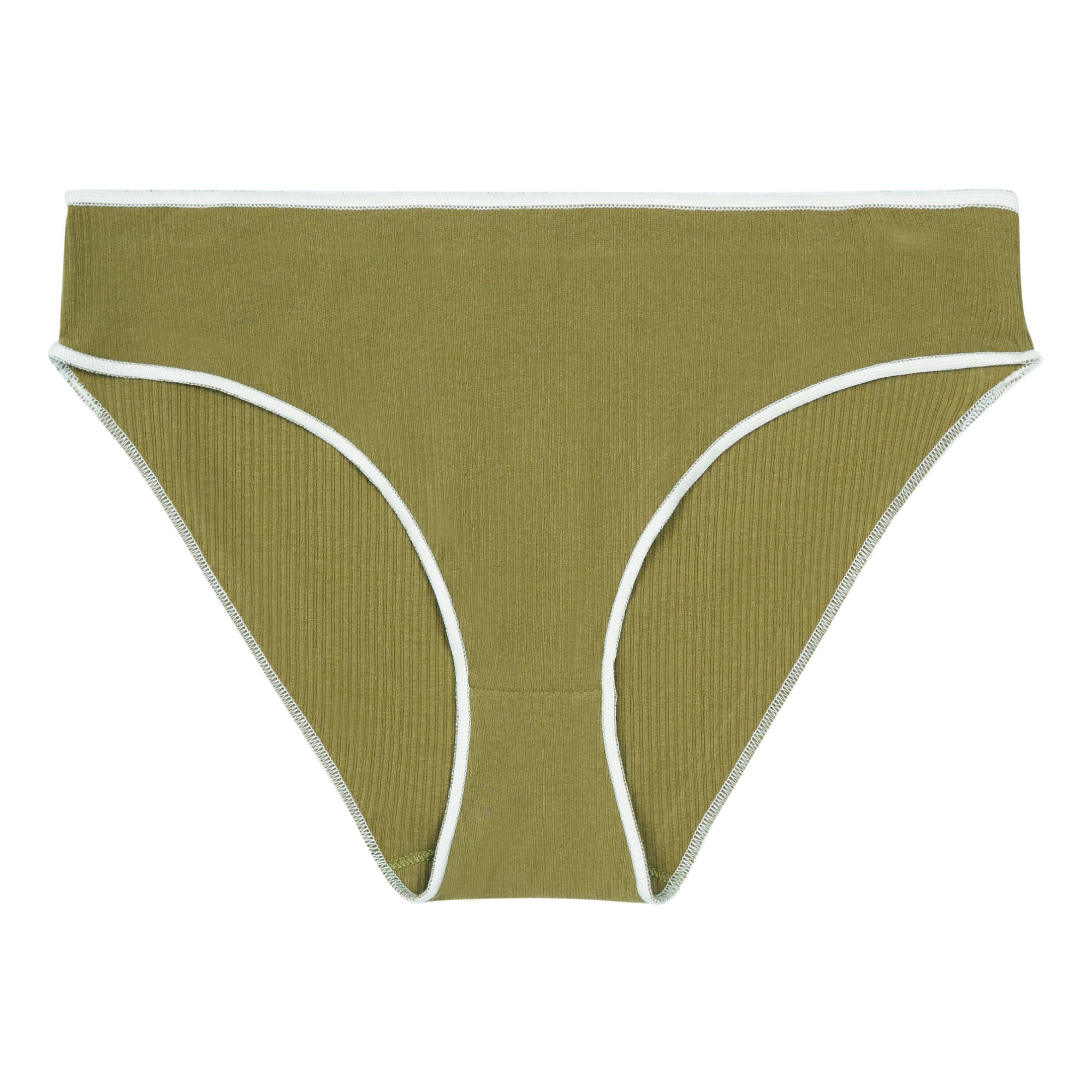 Baserange - Culotte Côtelée Pam - Femme - Vert kaki