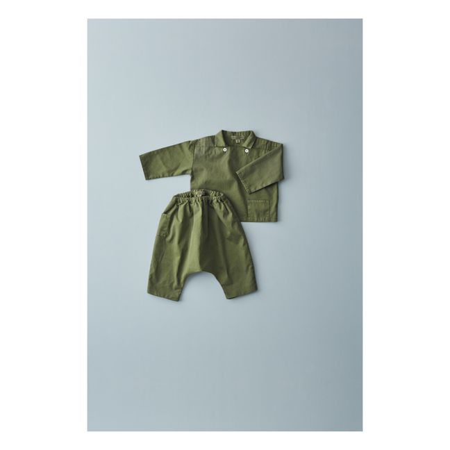 Pantaloncini in stile Sarouel, modello: Igem Verde militare