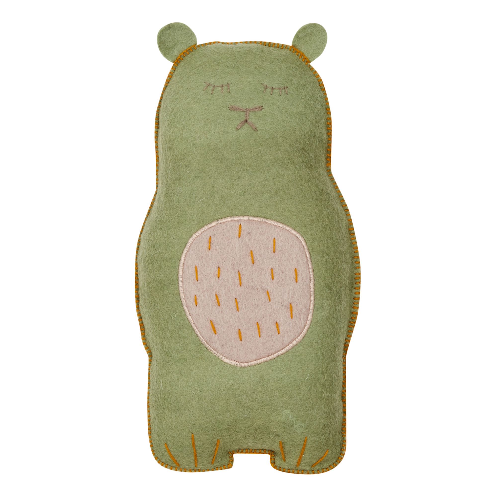Muskhane - Coussin Pasu Grizzly en feutre - Vert
