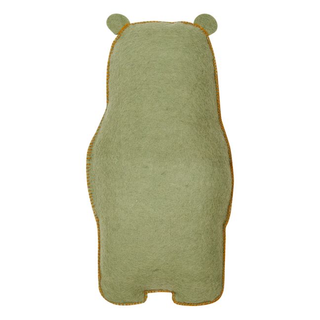 Coussin Pasu Grizzly en feutre | Vert