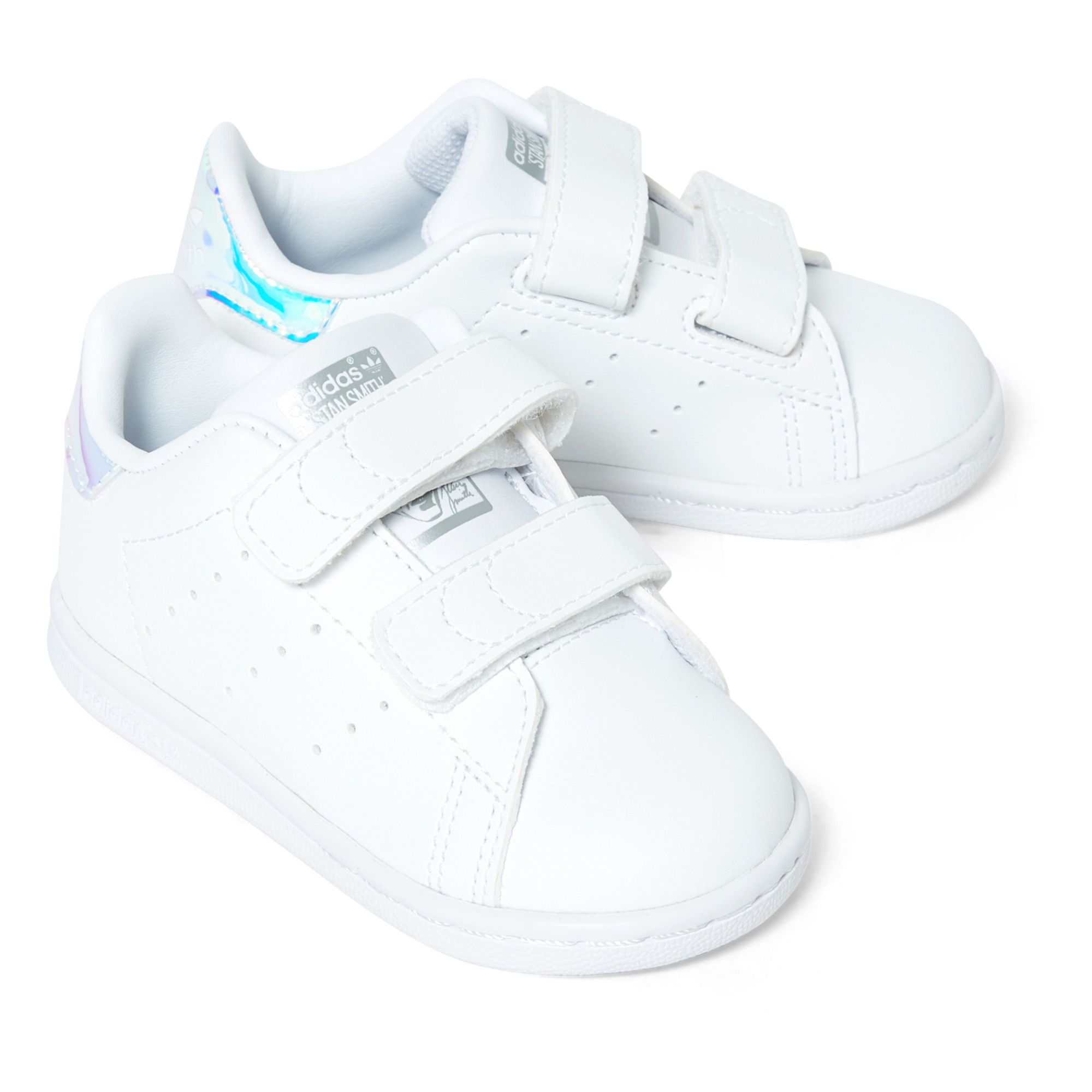 Sneakers con 2 strappi iridescenti Stan Smith riciclati Argento Adidas  Scarpe Bebè, Bambino