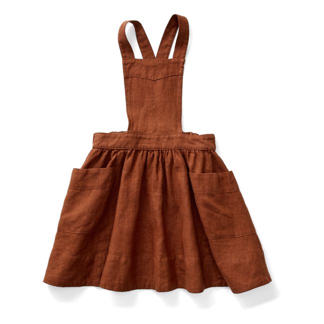 Robe Tablier Lin Harriet | Caramel
