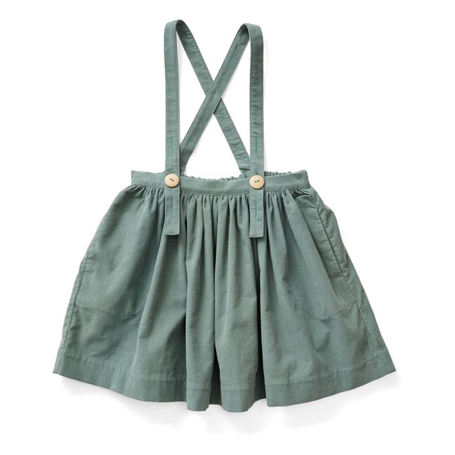 Mavis Corduroy Suspender Skirt Salvia