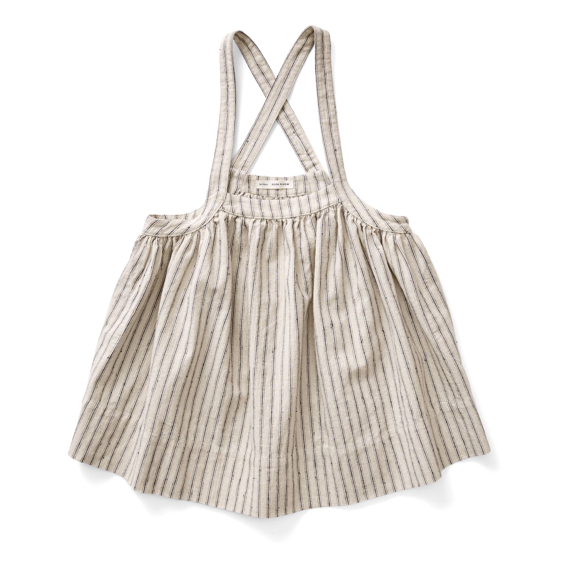 Soor Ploom - Robe à Bretelles Lin et Coton Rayée Eloise - Fille - Ecru