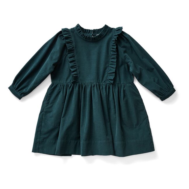 Percy Corduory Dress Verde Oscuro
