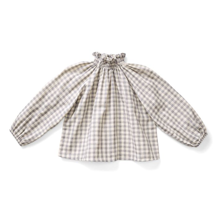 Soor Ploom - Imelda Cotton Muslin Gingham Blouse - Ecru | Smallable