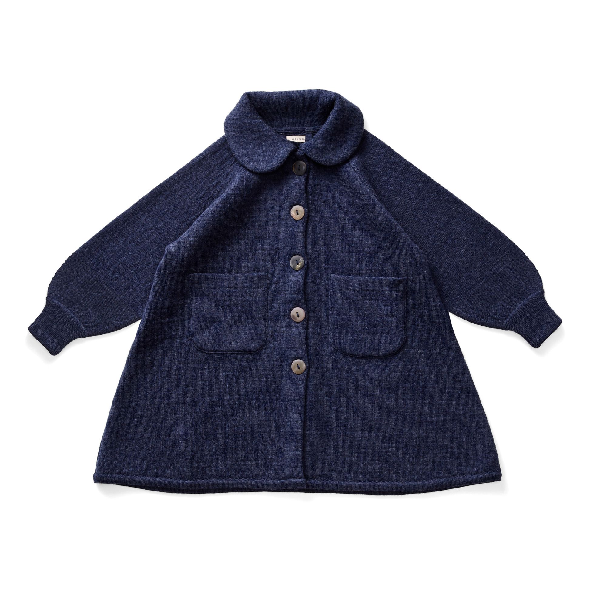 Soor Ploom - Ruth Merino Cool Collar Coat - Navy blue | Smallable