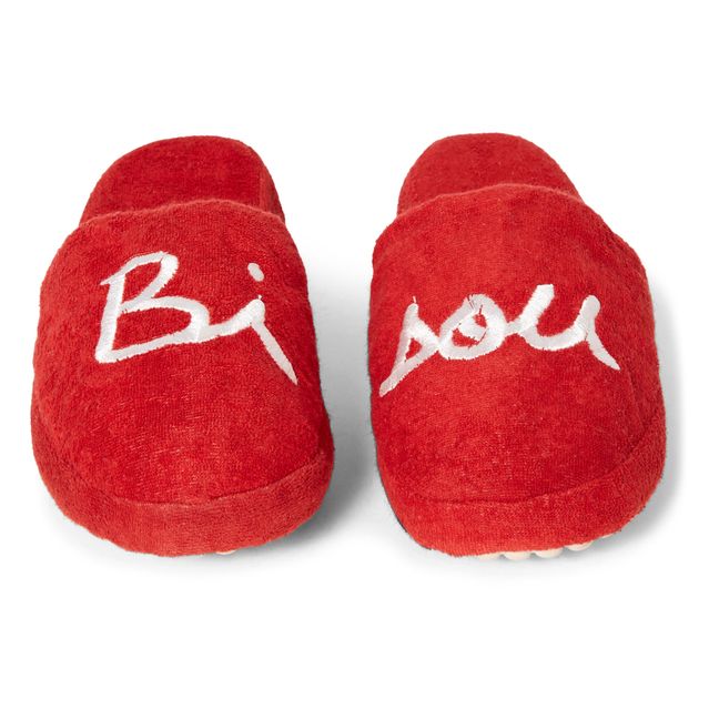 Chaussons Bisou - Collection Adulte | Rouge