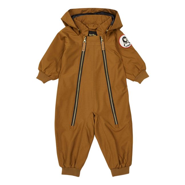 Recycled Polyester Baby Snowsuit Brown