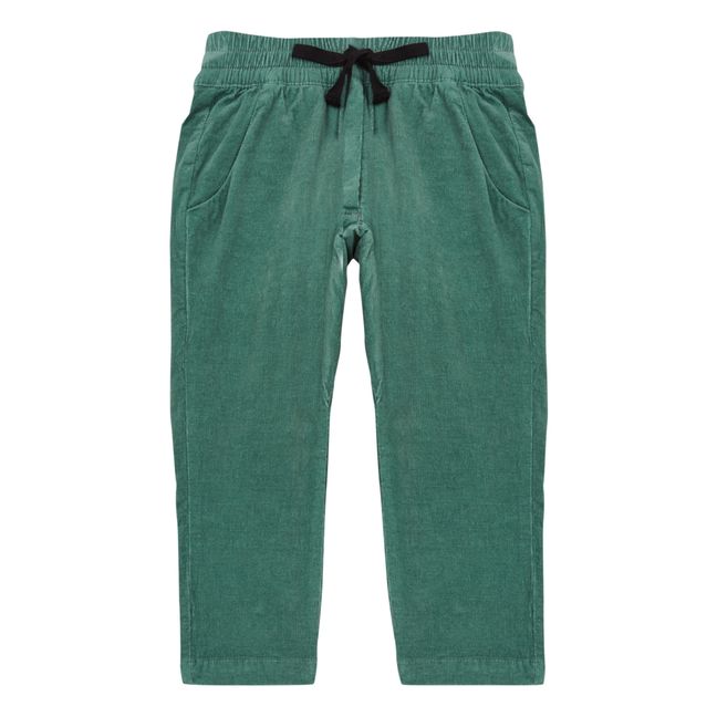 Pantaloni in velluto, a costine, modello: Spikeme Verde